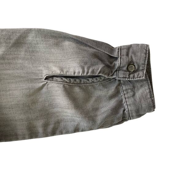 Via Penny Lane Reworked Apparel | Journey Graphic Gray Button Up Shirt Small - Picture 4 of 12